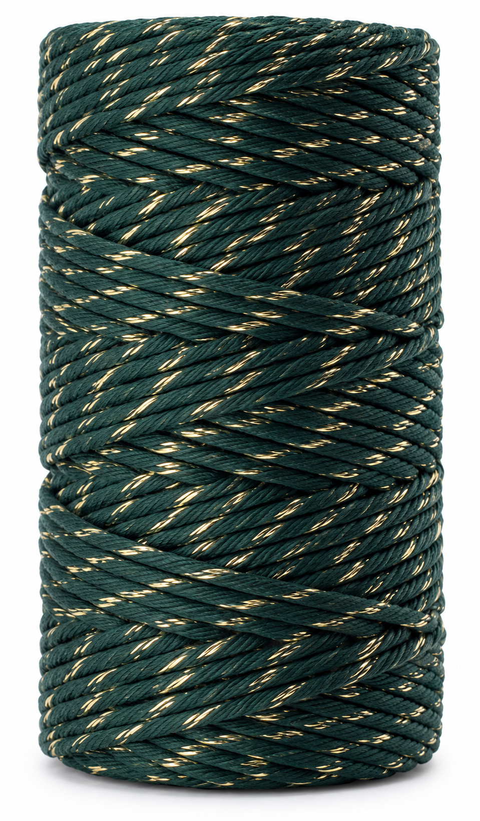 Macramé Cord with Metallic Thread 2mm Single Twist 50m Spool