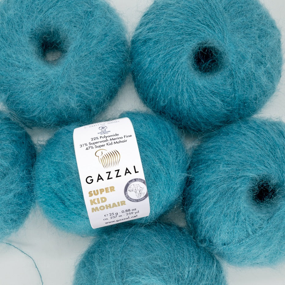 Gazzal Super Kid Mohair Luxurious Feel Yarn with Superwash Merino