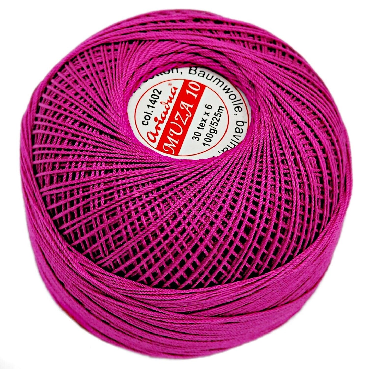 Luxurious Feel Cotton Crochet Thread Muza Size 10, Brand Ariadna