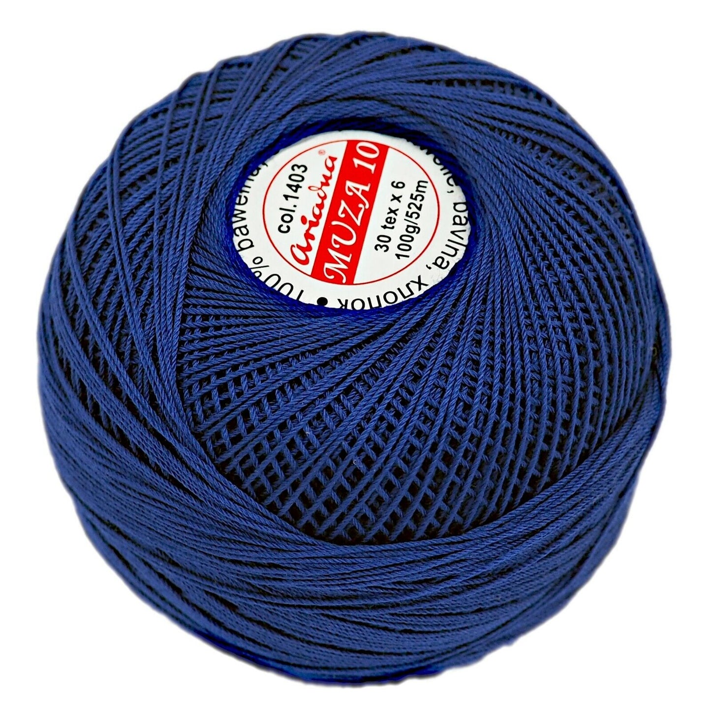 Luxurious Feel Cotton Crochet Thread Muza Size 10, Brand Ariadna
