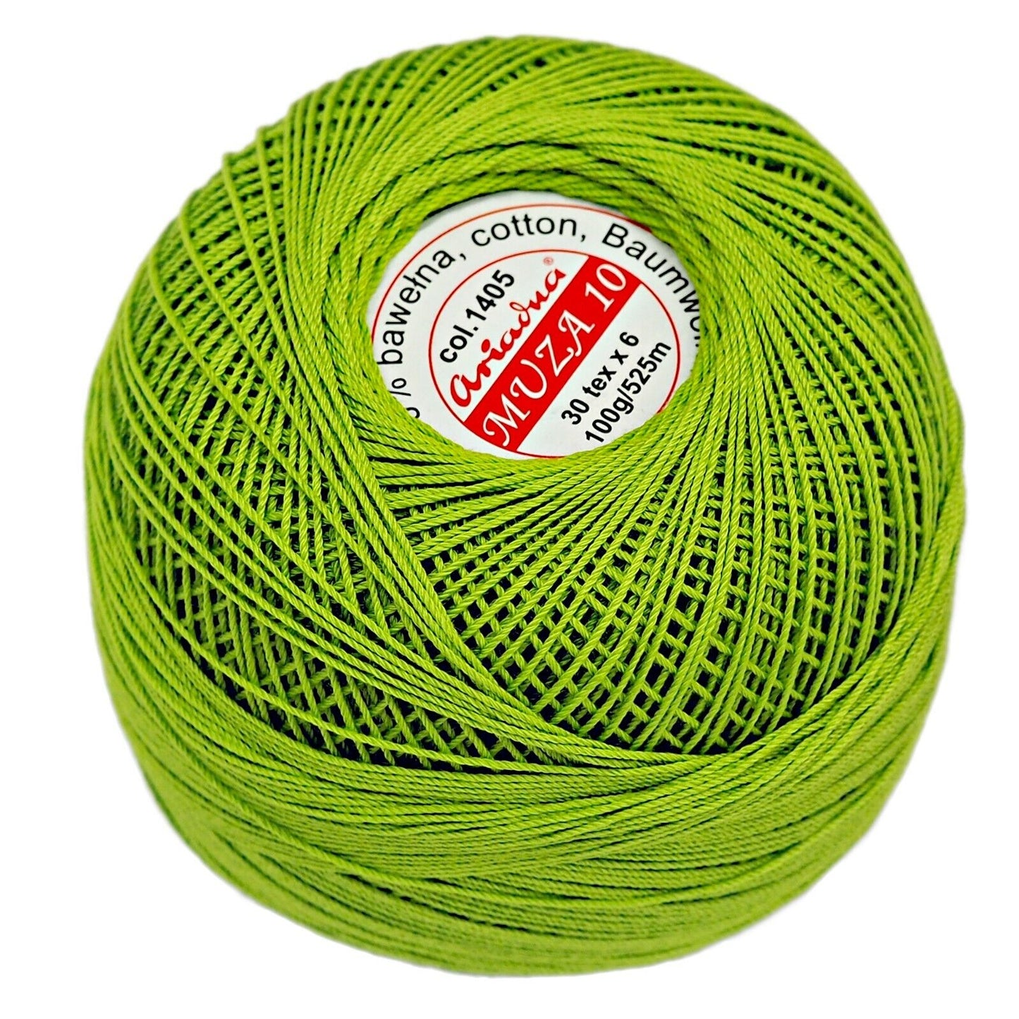 Luxurious Feel Cotton Crochet Thread Muza Size 10, Brand Ariadna