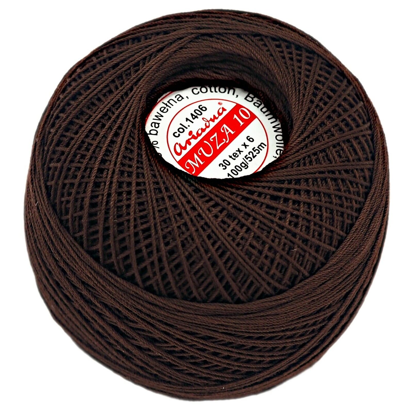 Luxurious Feel Cotton Crochet Thread Muza Size 10, Brand Ariadna