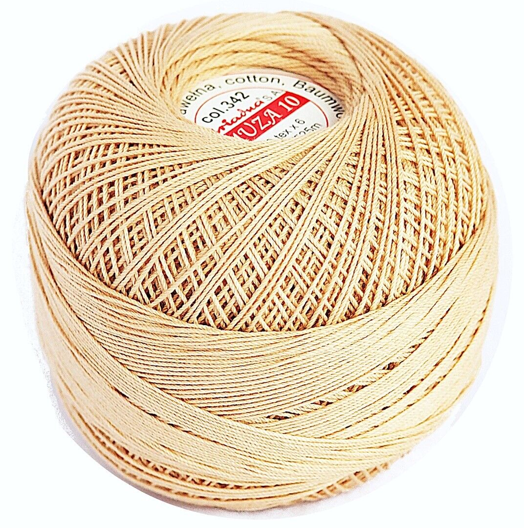 Luxurious Feel Cotton Crochet Thread Muza Size 10, Brand Ariadna