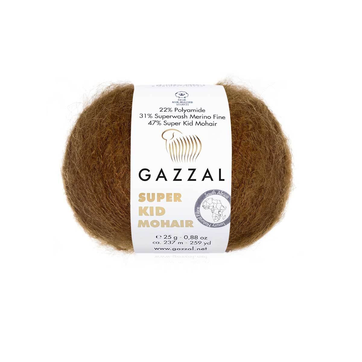 Gazzal Super Kid Mohair Luxurious Feel Yarn with Superwash Merino
