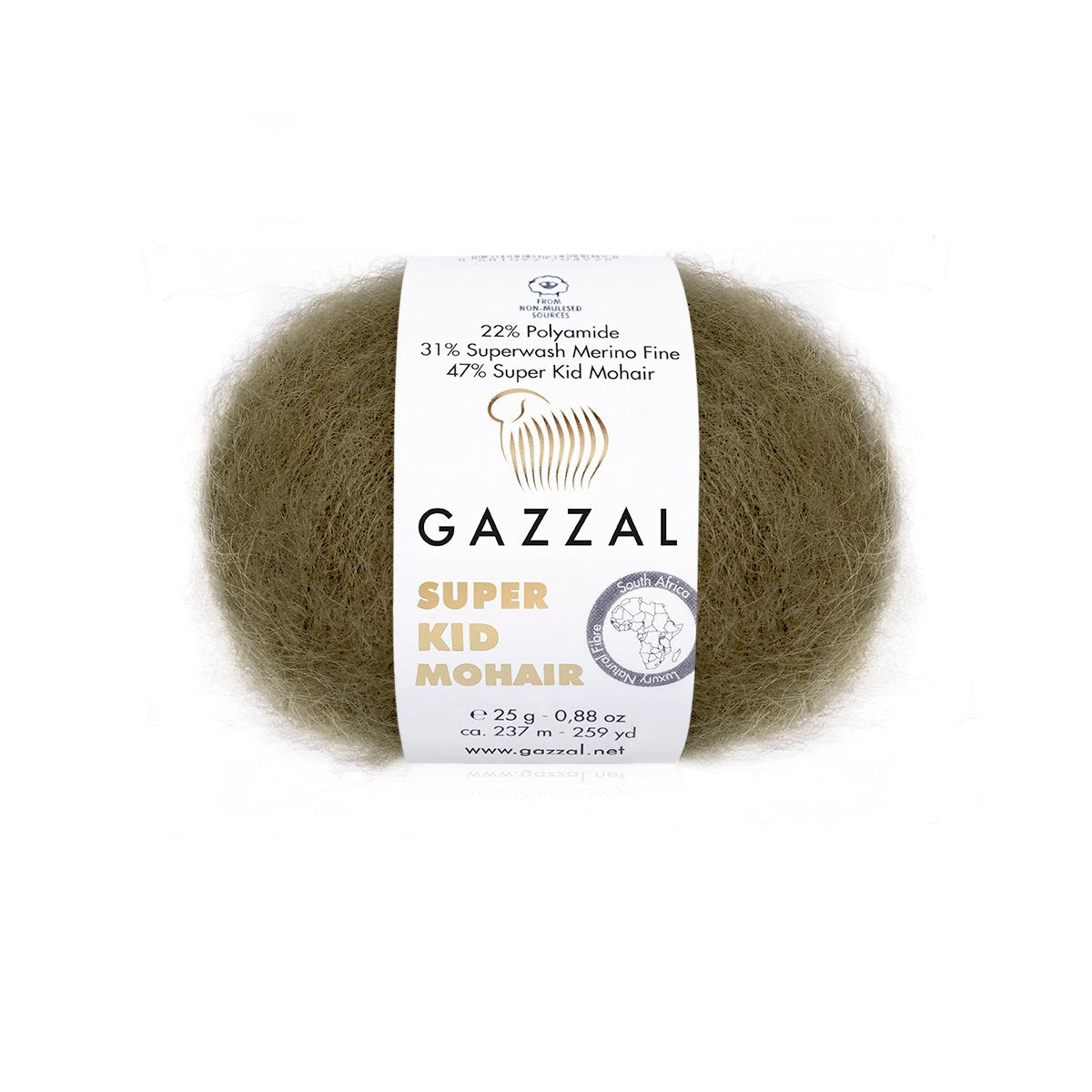 Gazzal Super Kid Mohair Luxurious Feel Yarn with Superwash Merino