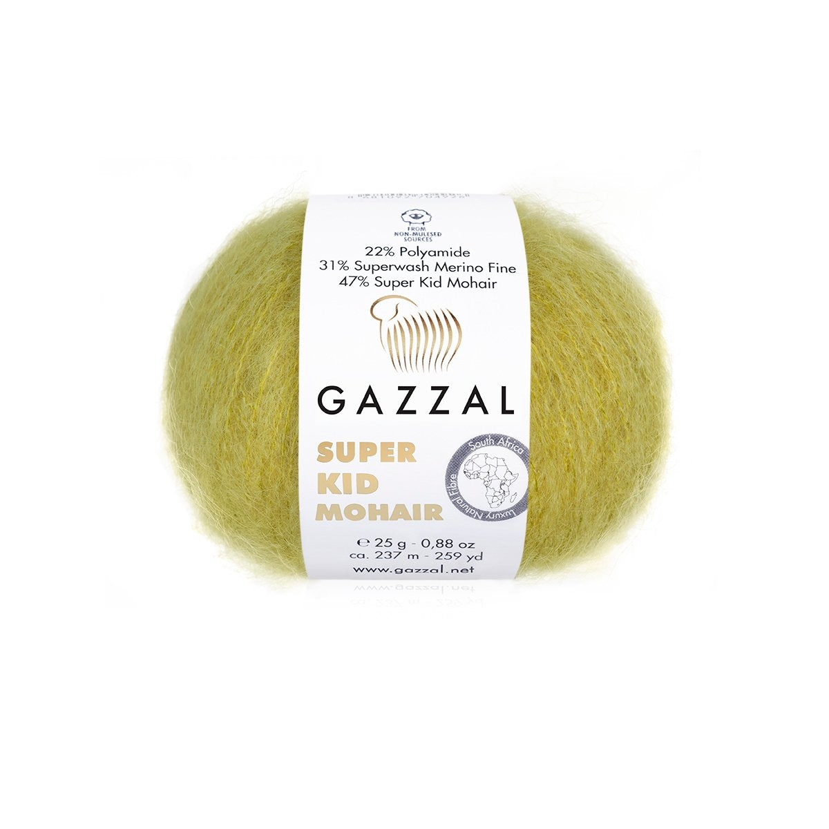 Gazzal Super Kid Mohair Luxurious Feel Yarn with Superwash Merino