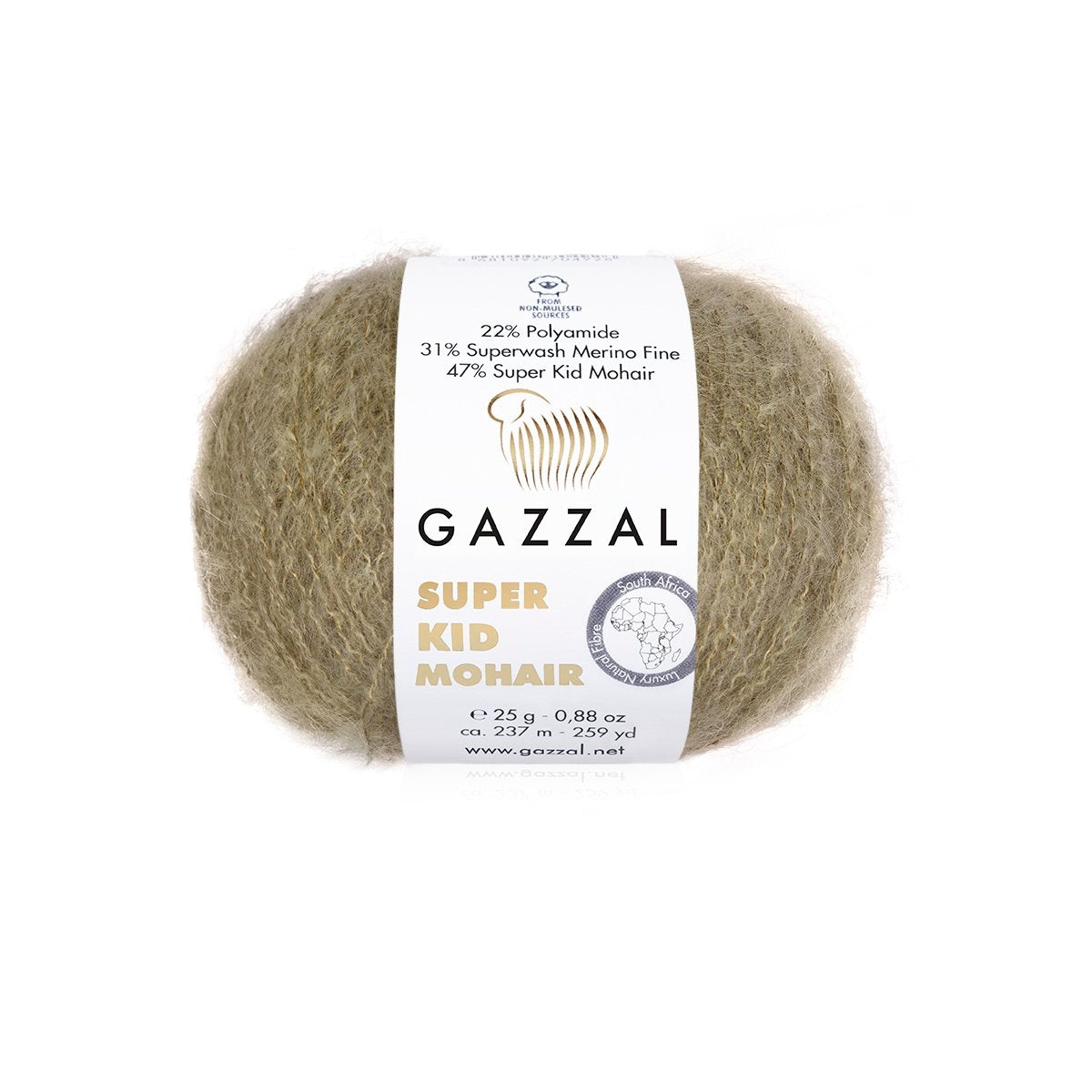 Gazzal Super Kid Mohair Luxurious Feel Yarn with Superwash Merino