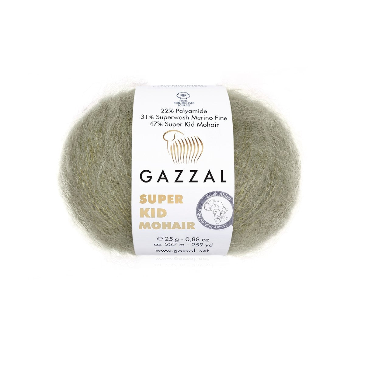 Gazzal Super Kid Mohair Luxurious Feel Yarn with Superwash Merino