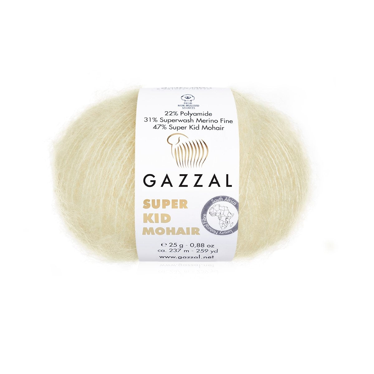 Gazzal Super Kid Mohair Luxurious Feel Yarn with Superwash Merino