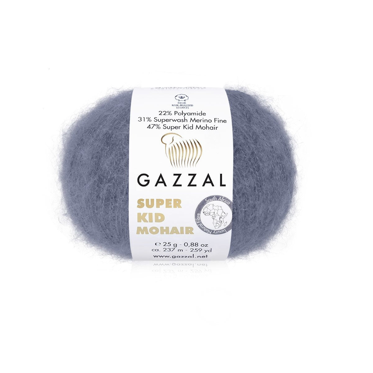 Gazzal Super Kid Mohair Luxurious Feel Yarn with Superwash Merino
