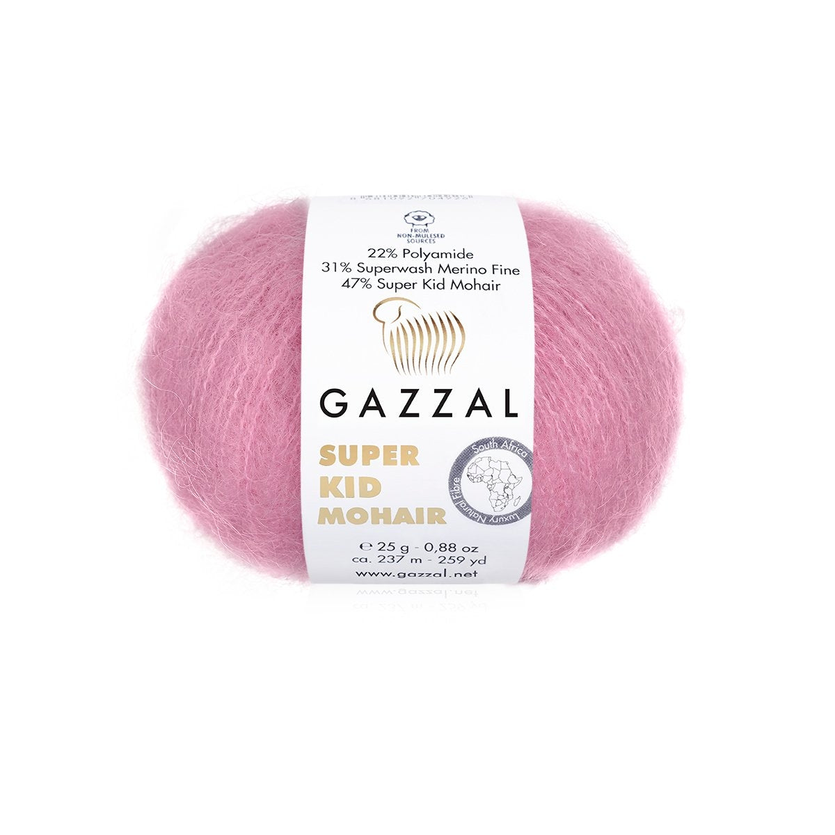 Gazzal Super Kid Mohair Luxurious Feel Yarn with Superwash Merino