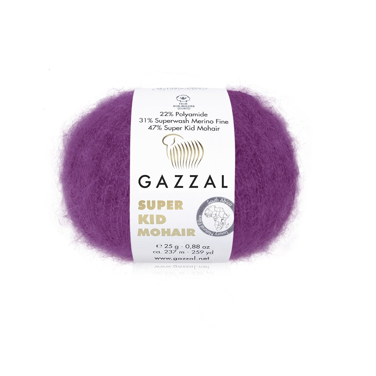 Gazzal Super Kid Mohair Luxurious Feel Yarn with Superwash Merino