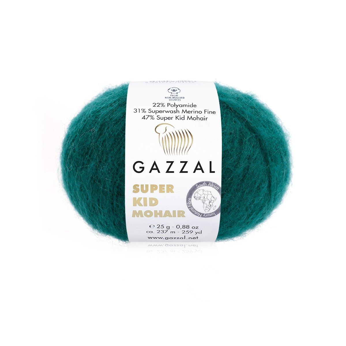 Gazzal Super Kid Mohair Luxurious Feel Yarn with Superwash Merino