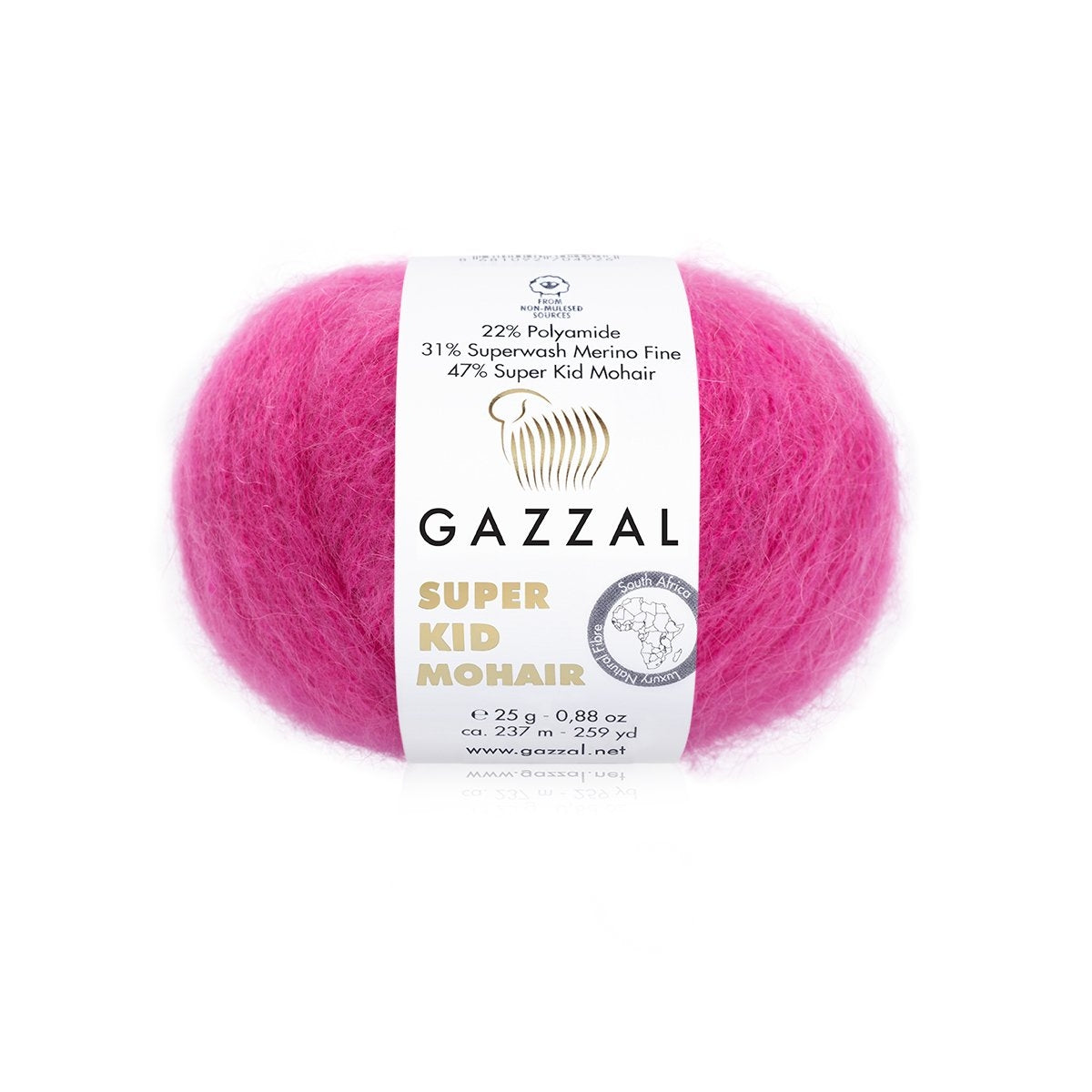 Gazzal Super Kid Mohair Luxurious Feel Yarn with Superwash Merino