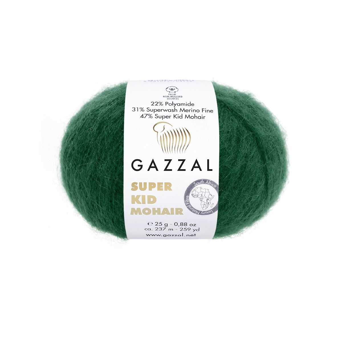Gazzal Super Kid Mohair Luxurious Feel Yarn with Superwash Merino
