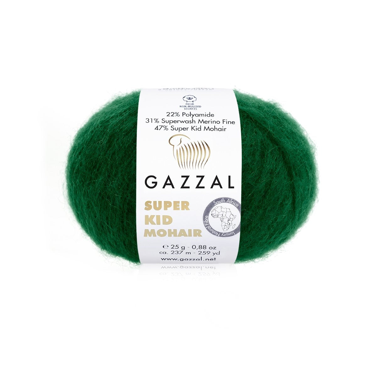 Gazzal Super Kid Mohair Luxurious Feel Yarn with Superwash Merino