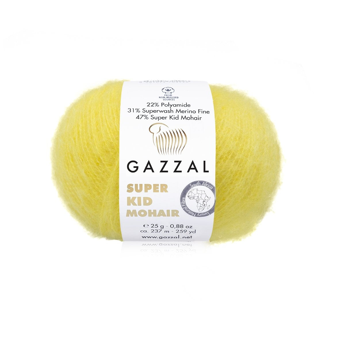Gazzal Super Kid Mohair Luxurious Feel Yarn with Superwash Merino