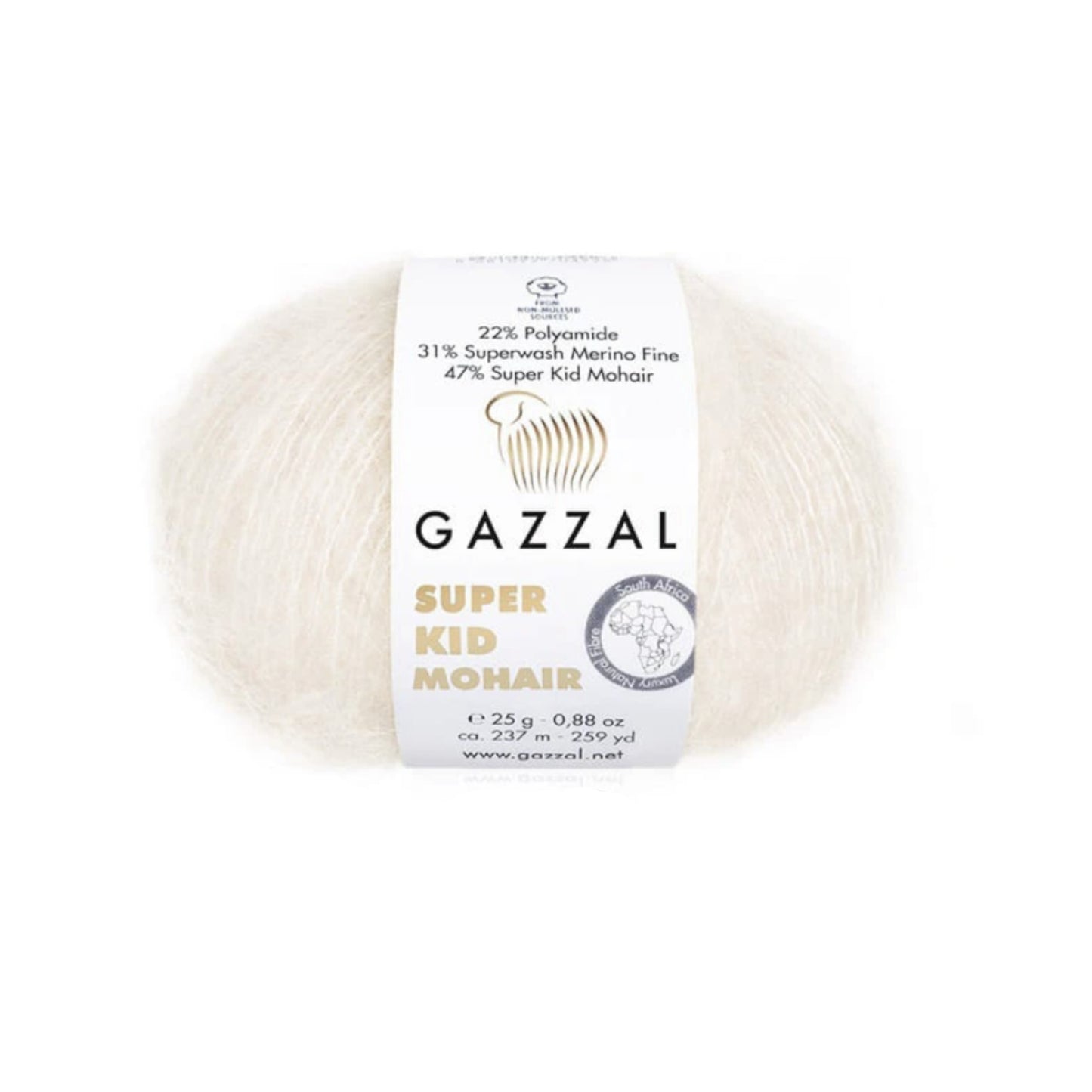 Gazzal Super Kid Mohair Luxurious Feel Yarn with Superwash Merino