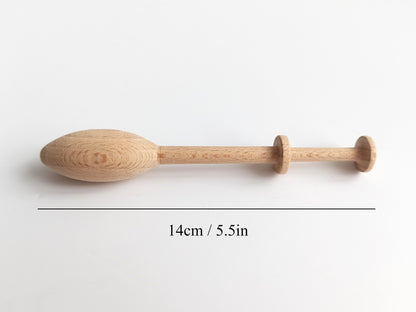 12 Wooden Bobbins Style 2, Lacemaking Accessories