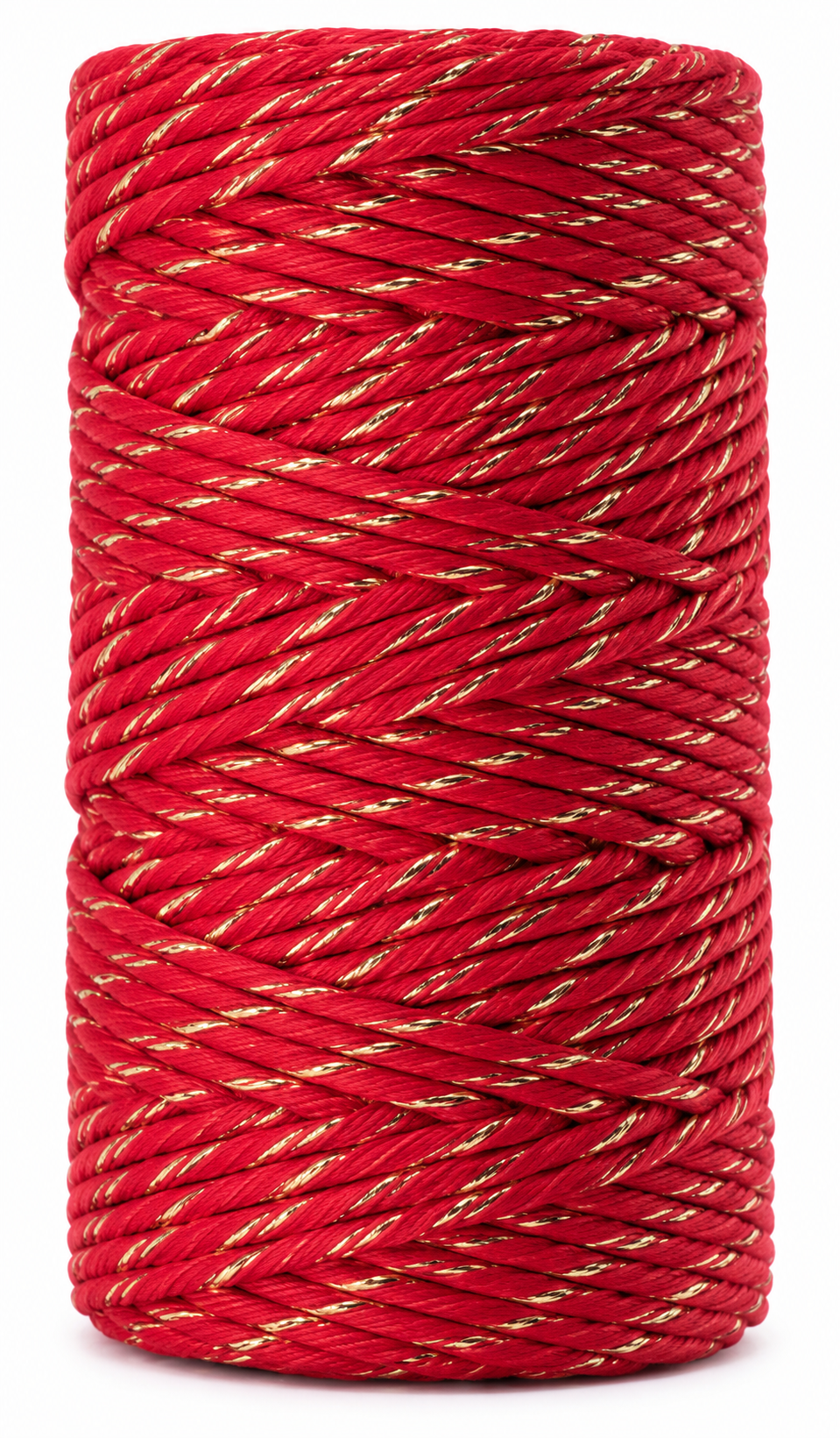 Macramé Cord with Metallic Thread 2mm Single Twist 50m Spool