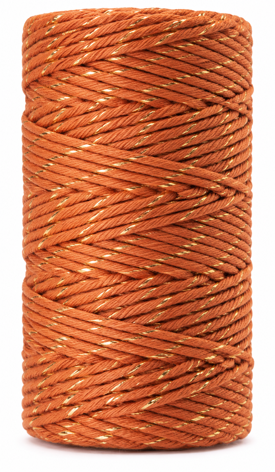 Macramé Cord with Metallic Thread 2mm Single Twist 50m Spool