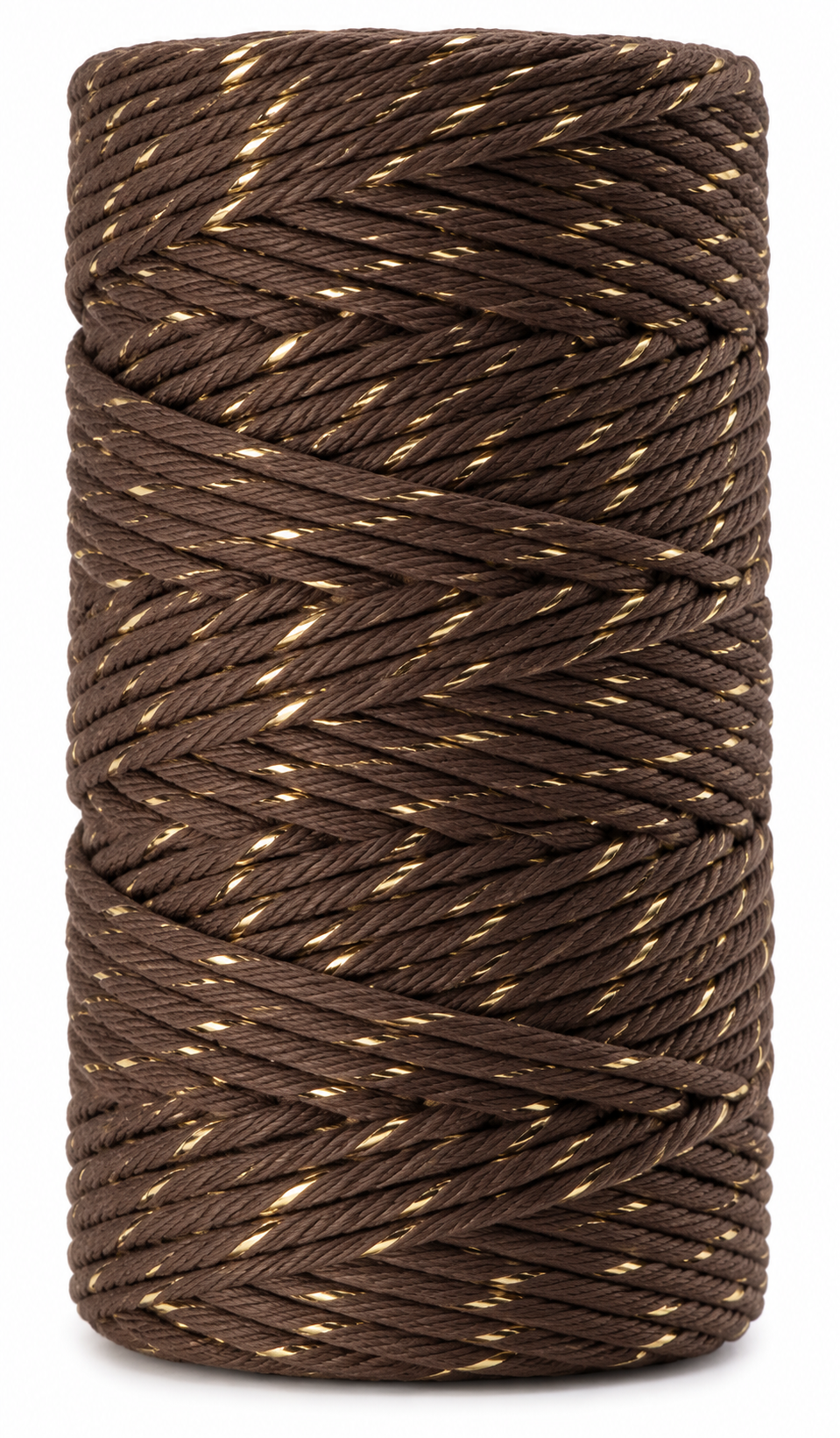 Macrame Cotton Cord 3mm with Metallic Thread 100m