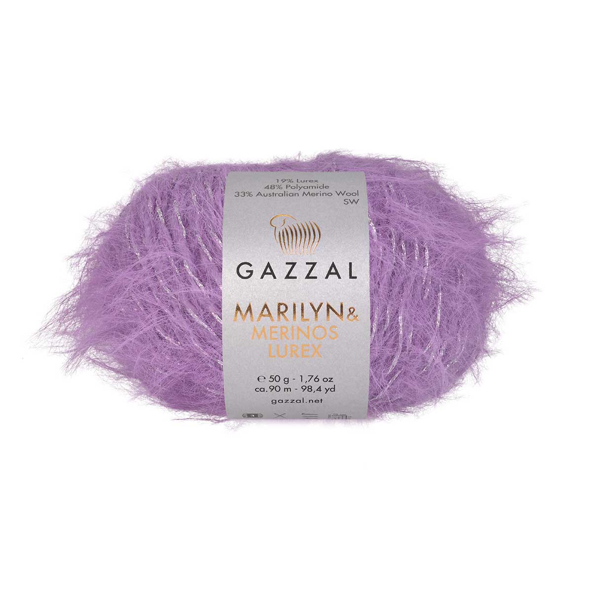 Gazzal Marilyn and Merinos Lurex  50g / 90m