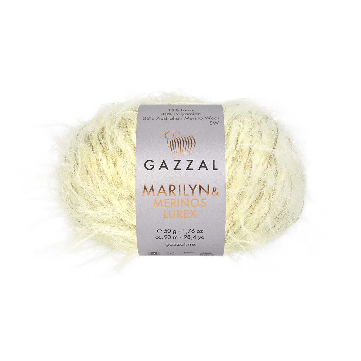 Gazzal Marilyn and Merinos Lurex  50g / 90m