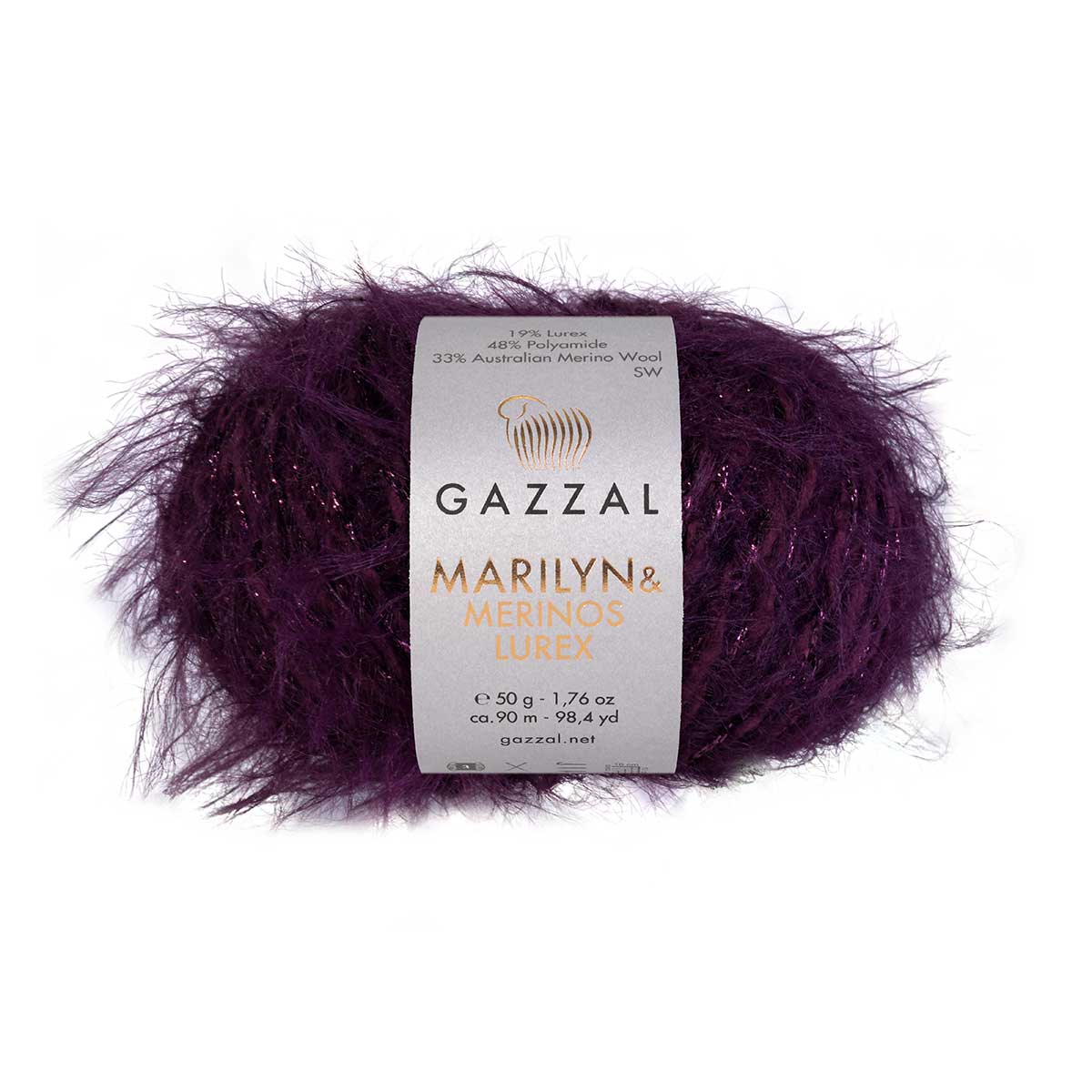 Gazzal Marilyn and Merinos Lurex  50g / 90m