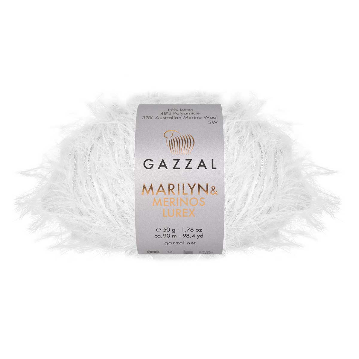 Gazzal Marilyn and Merinos Lurex  50g / 90m