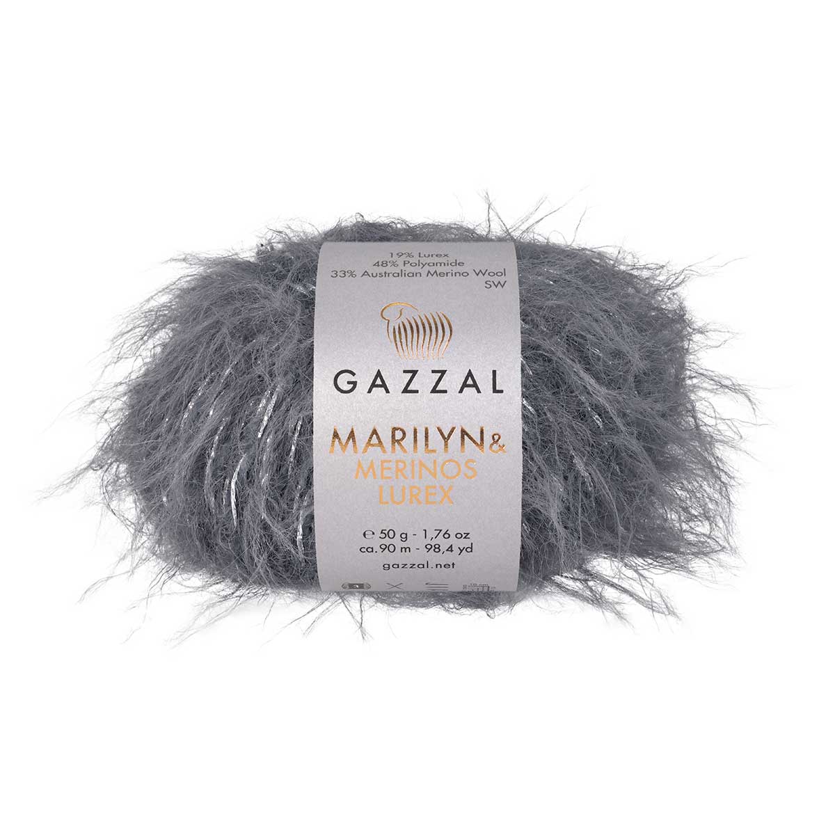Gazzal Marilyn and Merinos Lurex  50g / 90m