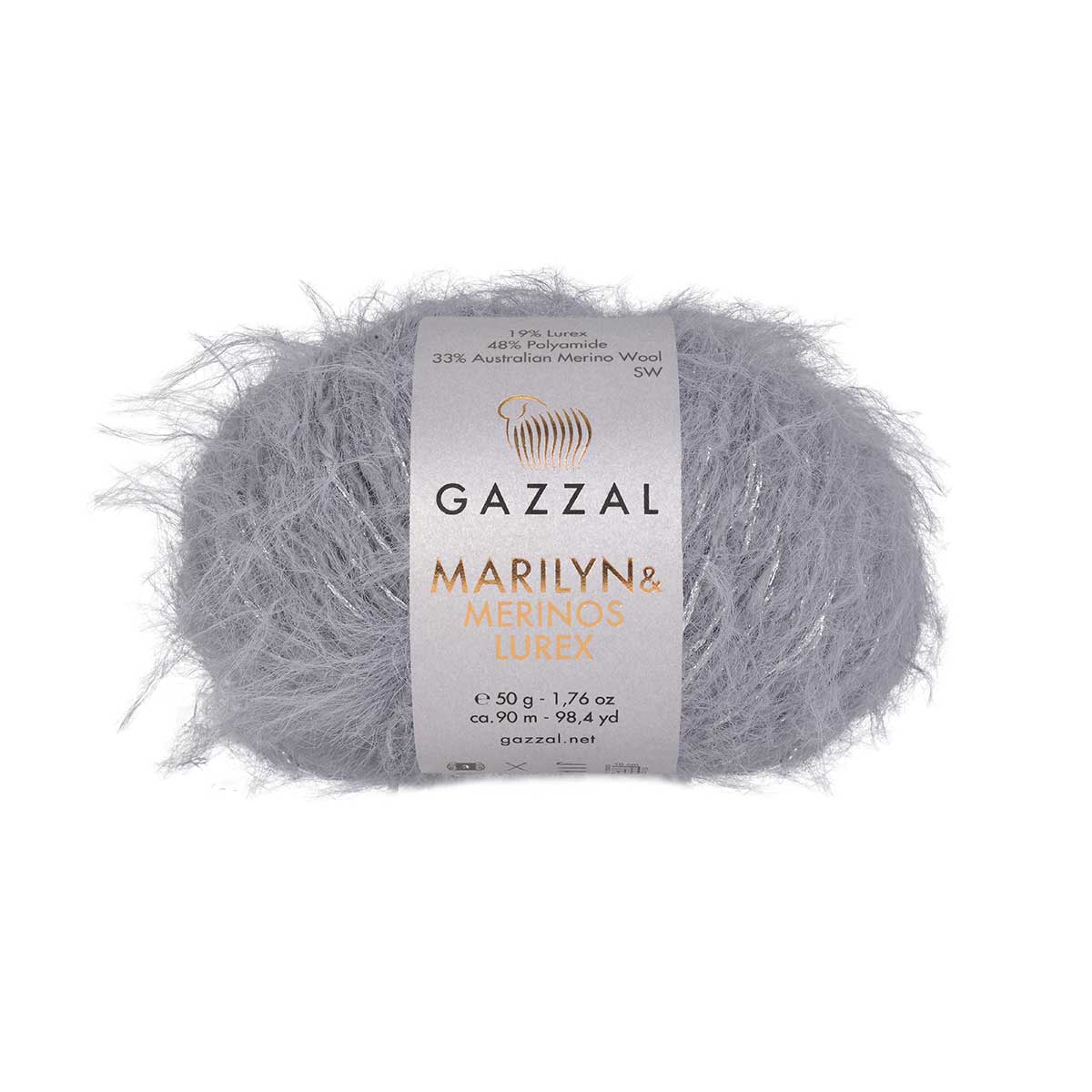 Gazzal Marilyn and Merinos Lurex  50g / 90m