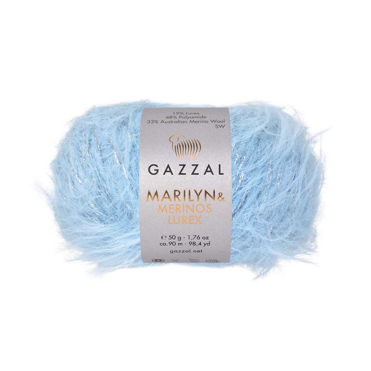 Gazzal Marilyn and Merinos Lurex  50g / 90m