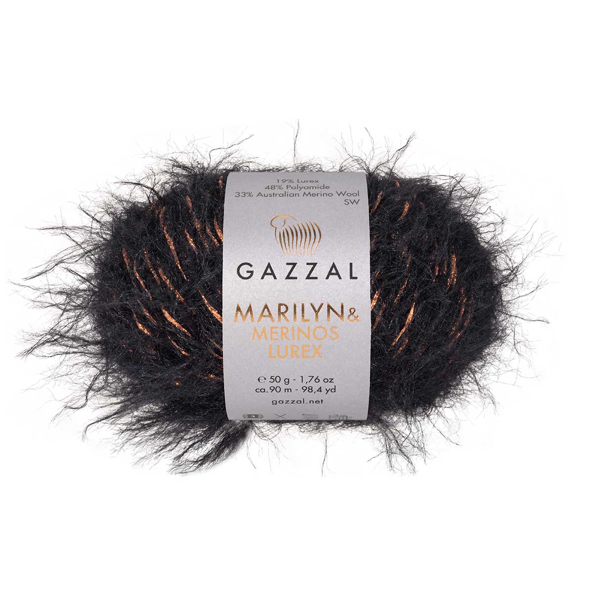 Gazzal Marilyn and Merinos Lurex  50g / 90m
