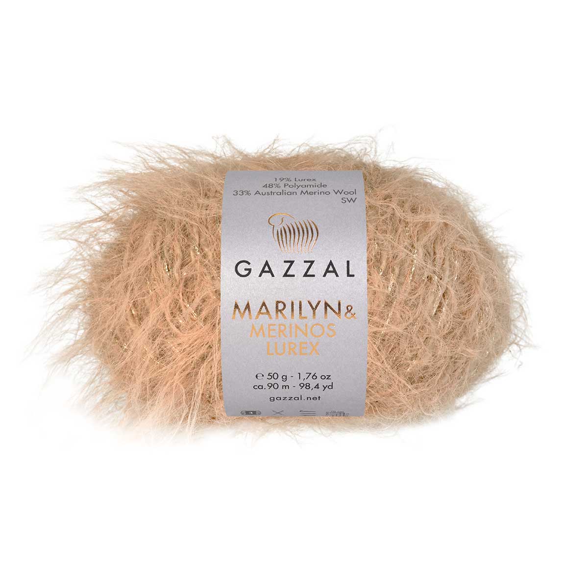 Gazzal Marilyn and Merinos Lurex  50g / 90m