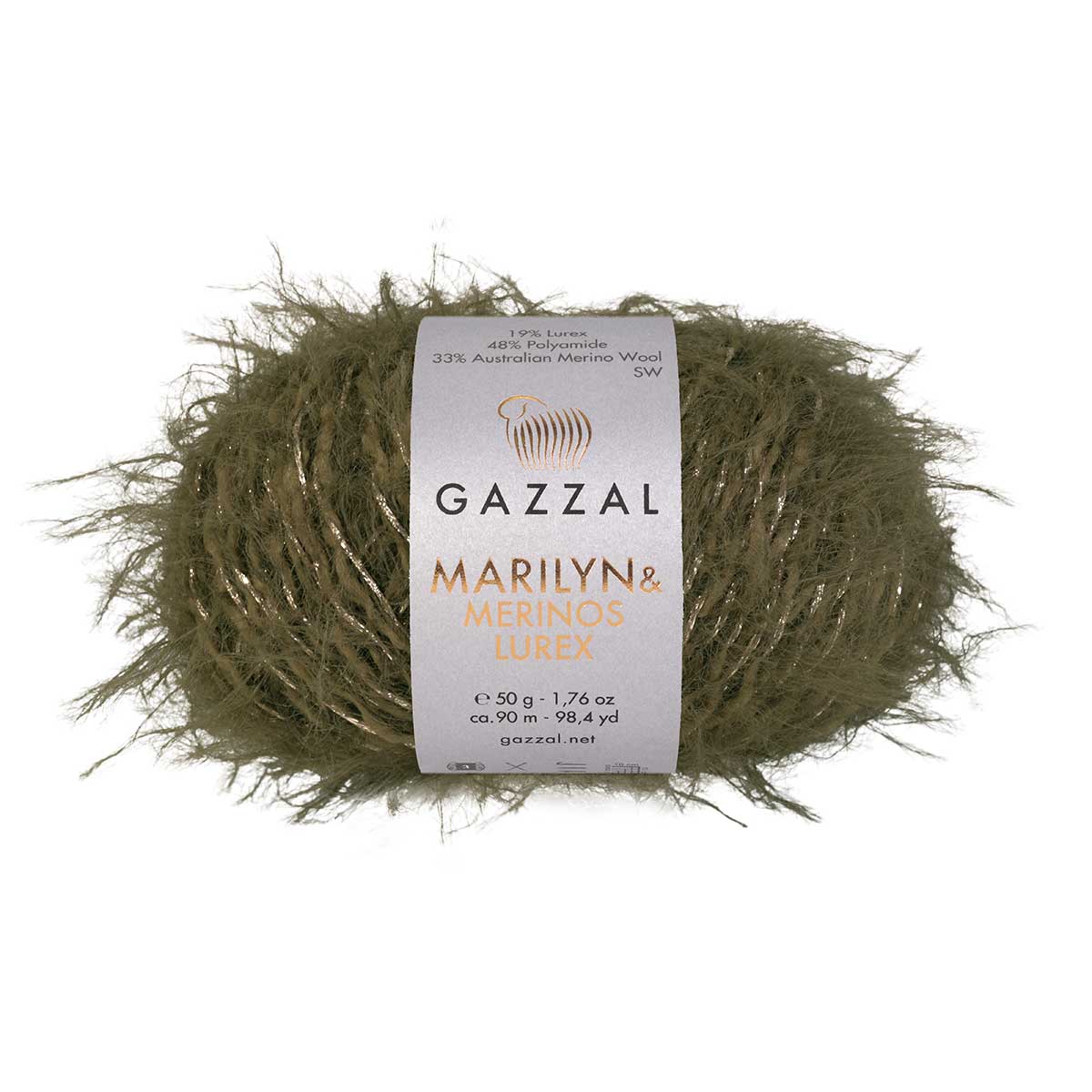 Gazzal Marilyn and Merinos Lurex  50g / 90m