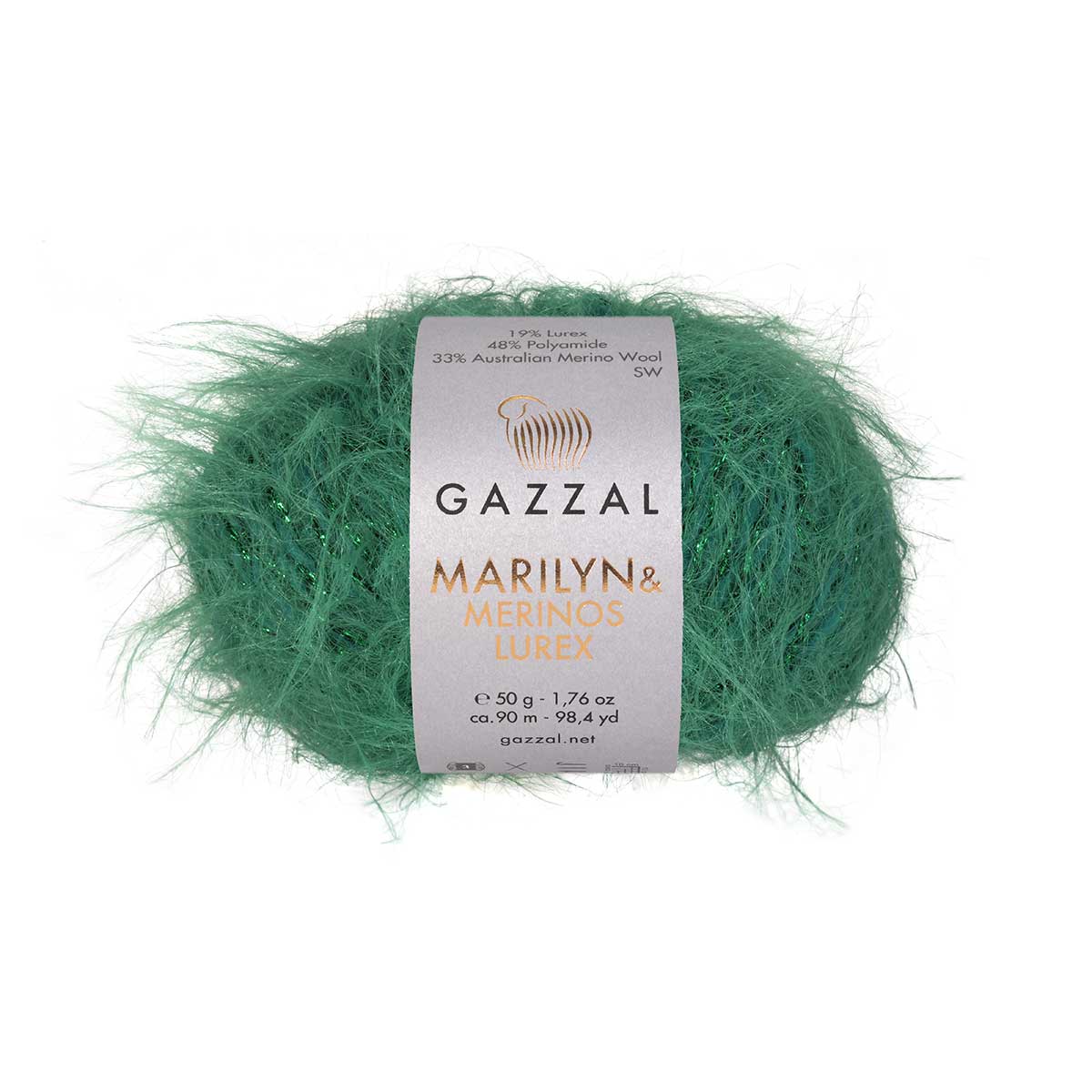 Gazzal Marilyn and Merinos Lurex  50g / 90m