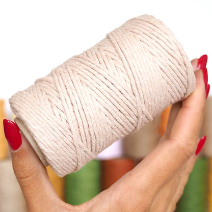 Single Twisted 2mm 50m spool Luxurious Feel Macrame Cotton Cord