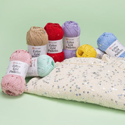 YarnArt Cotton Gold Paillettes