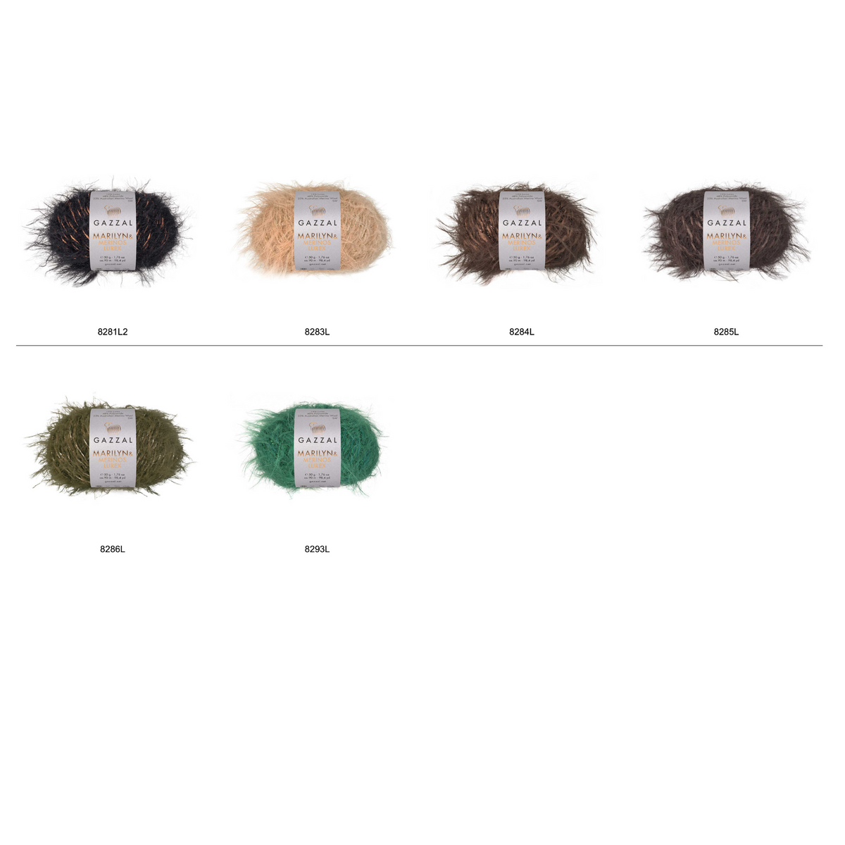 Gazzal Marilyn and Merinos Lurex  50g / 90m