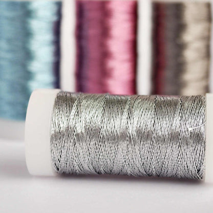 Metallic Thread Lurex Thread for Embroidery, Lacemaking, Cross Stitch Tatting