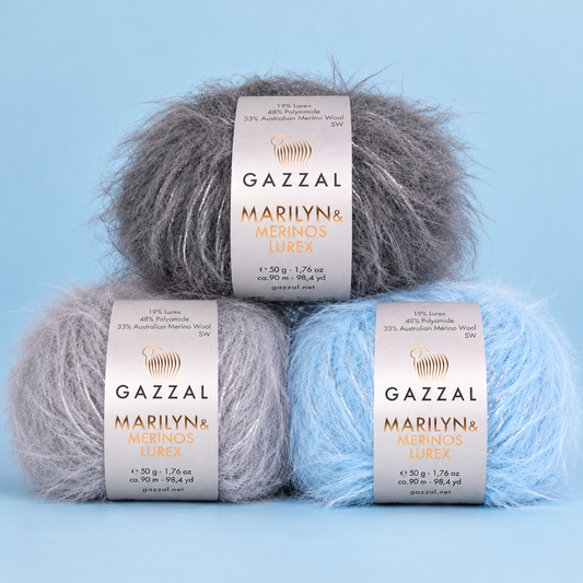 Gazzal Marilyn and Merinos Lurex  50g / 90m
