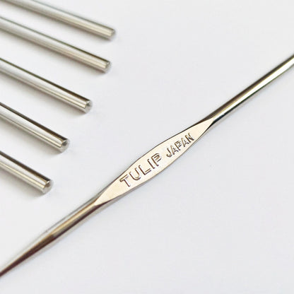 Fine Crochet Hook Tulip, Gold Point, Sizes from 0.45 mm to 1.75 mm