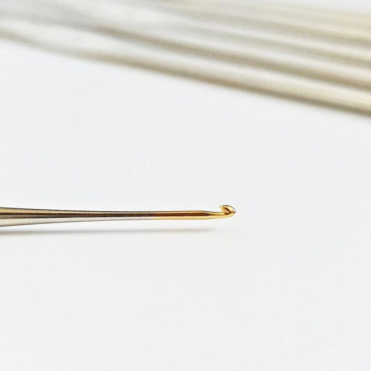 Fine Crochet Hook Tulip, Gold Point, Sizes from 0.45 mm to 1.75 mm