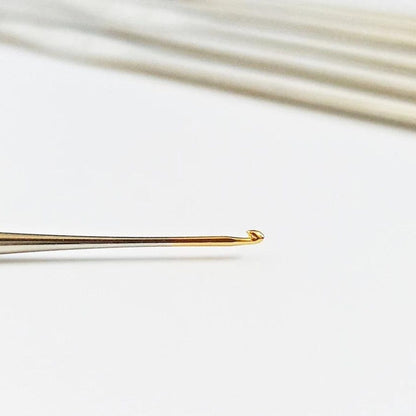 Fine Crochet Hook Tulip, Gold Point, Sizes from 0.45 mm to 1.75 mm