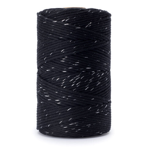 Macrame Cotton Cord 3mm with Metallic Thread 100m