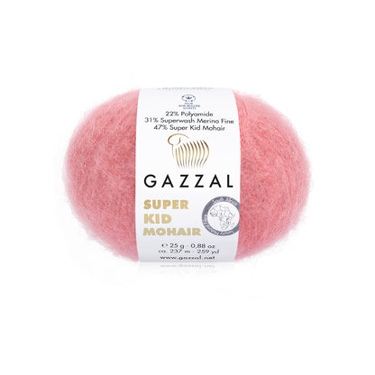 Gazzal Super Kid Mohair Luxurious Feel Yarn with Superwash Merino